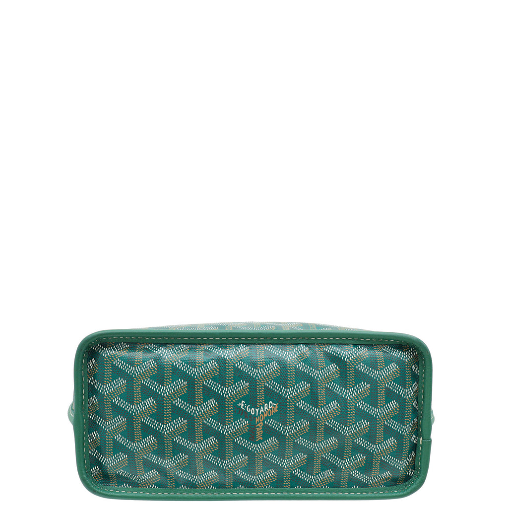 Goyard Green Goyardine Anjou Mini Reversible Bag