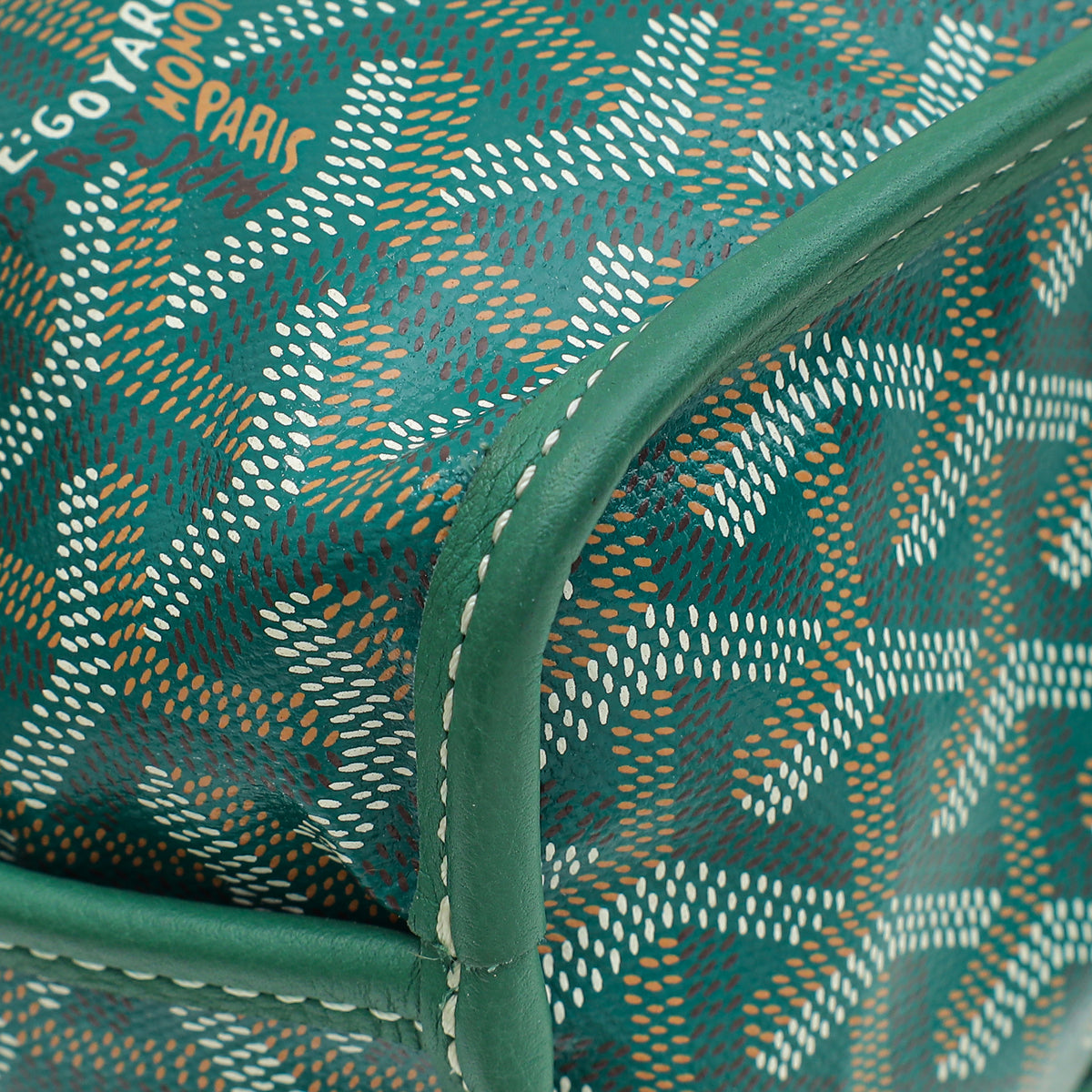 Goyard Green Goyardine Anjou Mini Reversible Bag