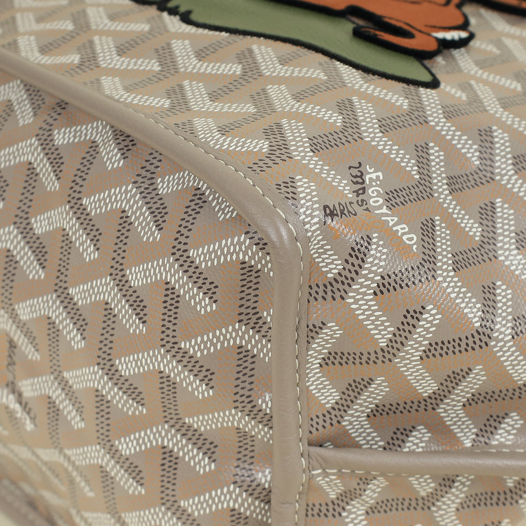 Goyard Bicolor Limited Edition Goyardine Anjou Punny Embroidered PM Bag