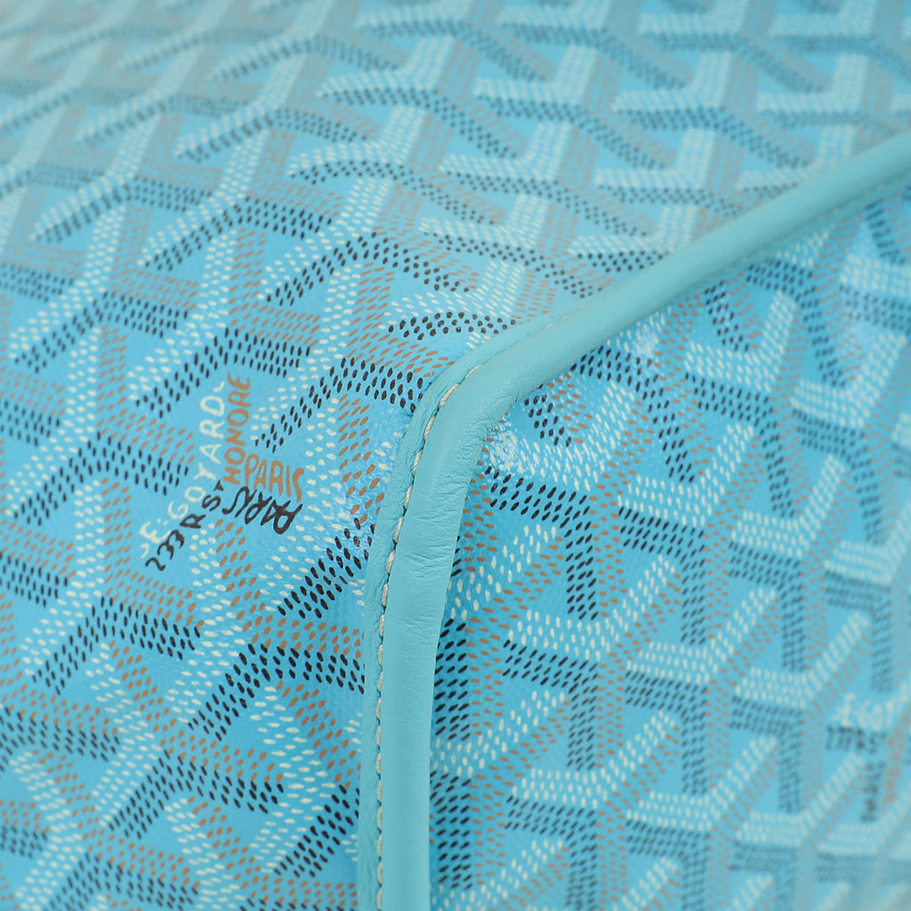 Goyard Turquoise Limited Edition Embroidered Seahorse Anjou PM Bag