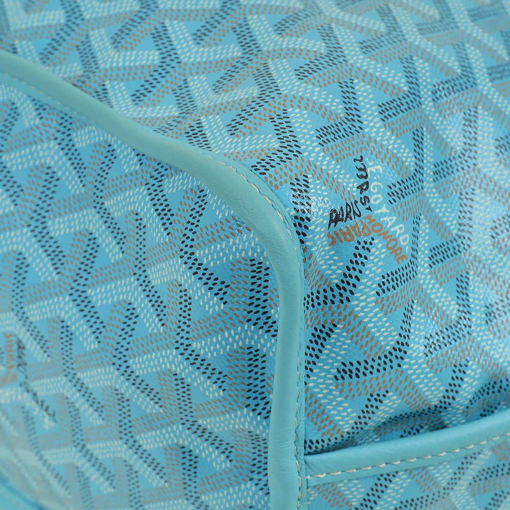 Goyard Turquoise Limited Edition Embroidered Seahorse Anjou PM Bag