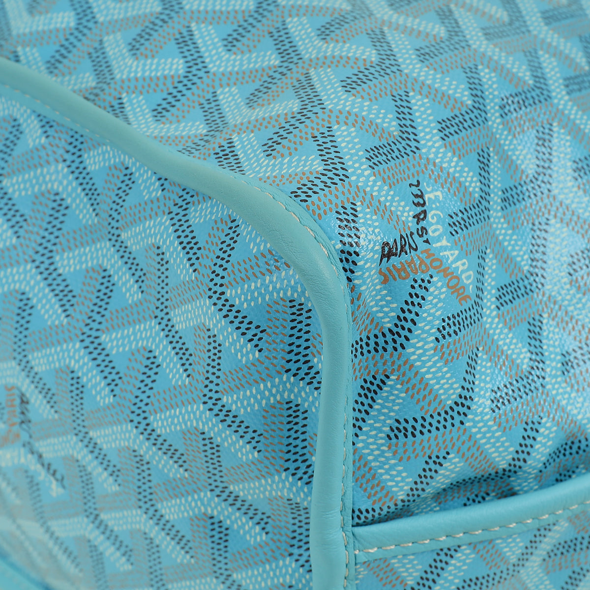 Goyard Turquoise Limited Edition Embroidered Seahorse Anjou PM Bag