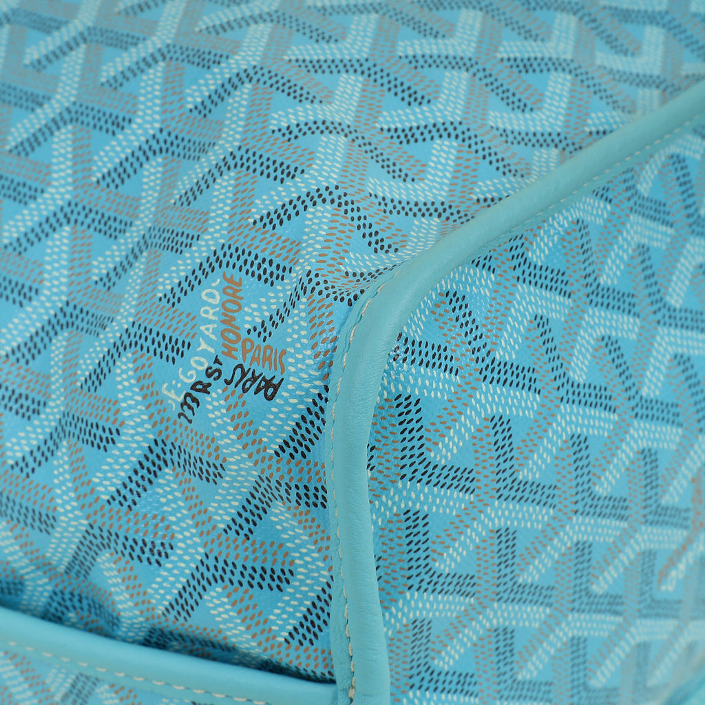 Goyard Turquoise Limited Edition Embroidered Seahorse Anjou PM Bag