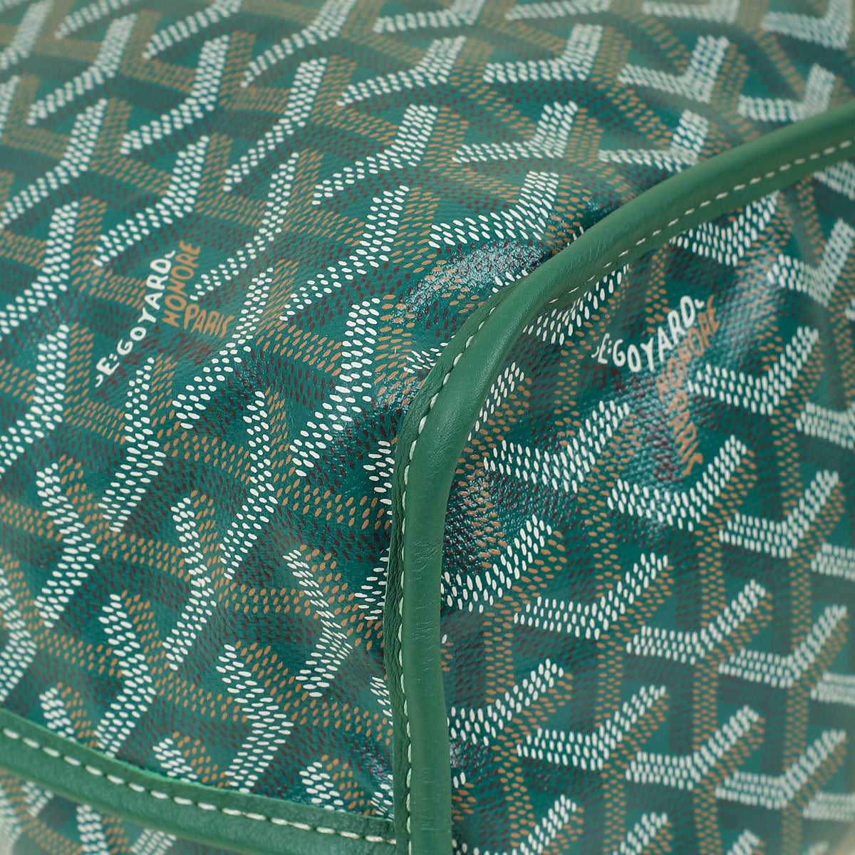 Goyard Green Goyardine Anjou Reversible PM Bag