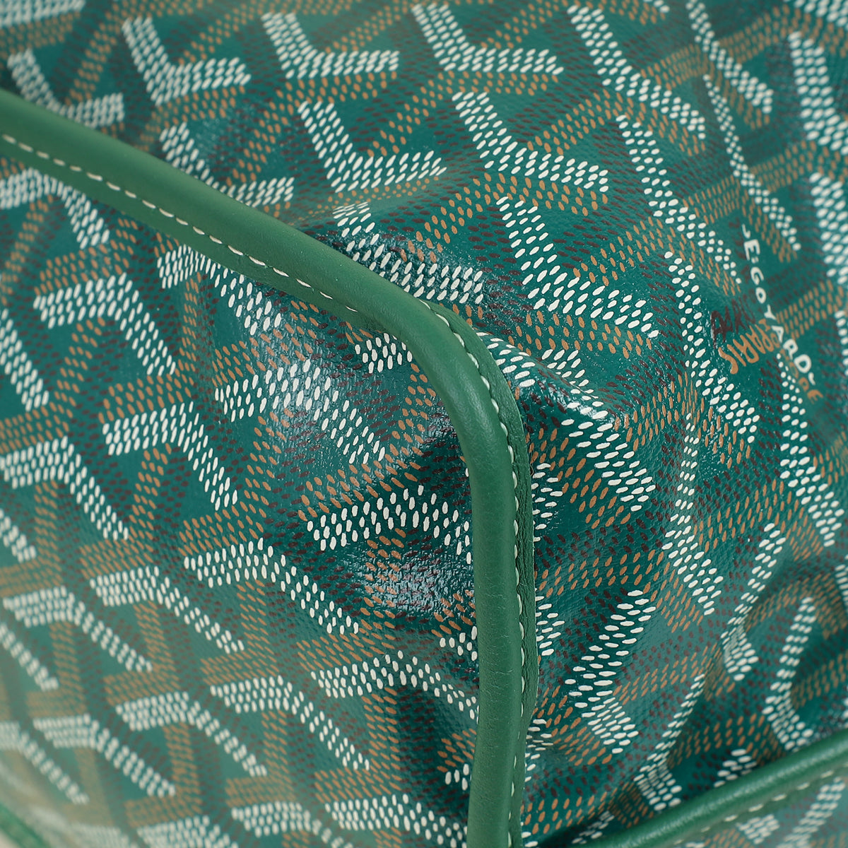 Goyard Green Goyardine Anjou Reversible PM Bag