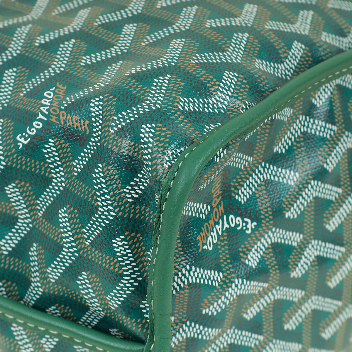 Goyard Green Goyardine Anjou Reversible PM Bag