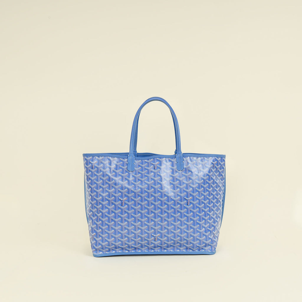 Goyard Blue Goyardine Anjou Reversible PM Bag