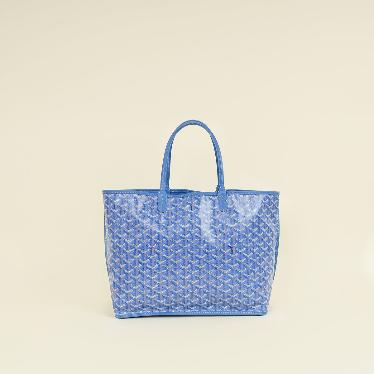 Goyard Blue Goyardine Anjou Reversible PM Bag