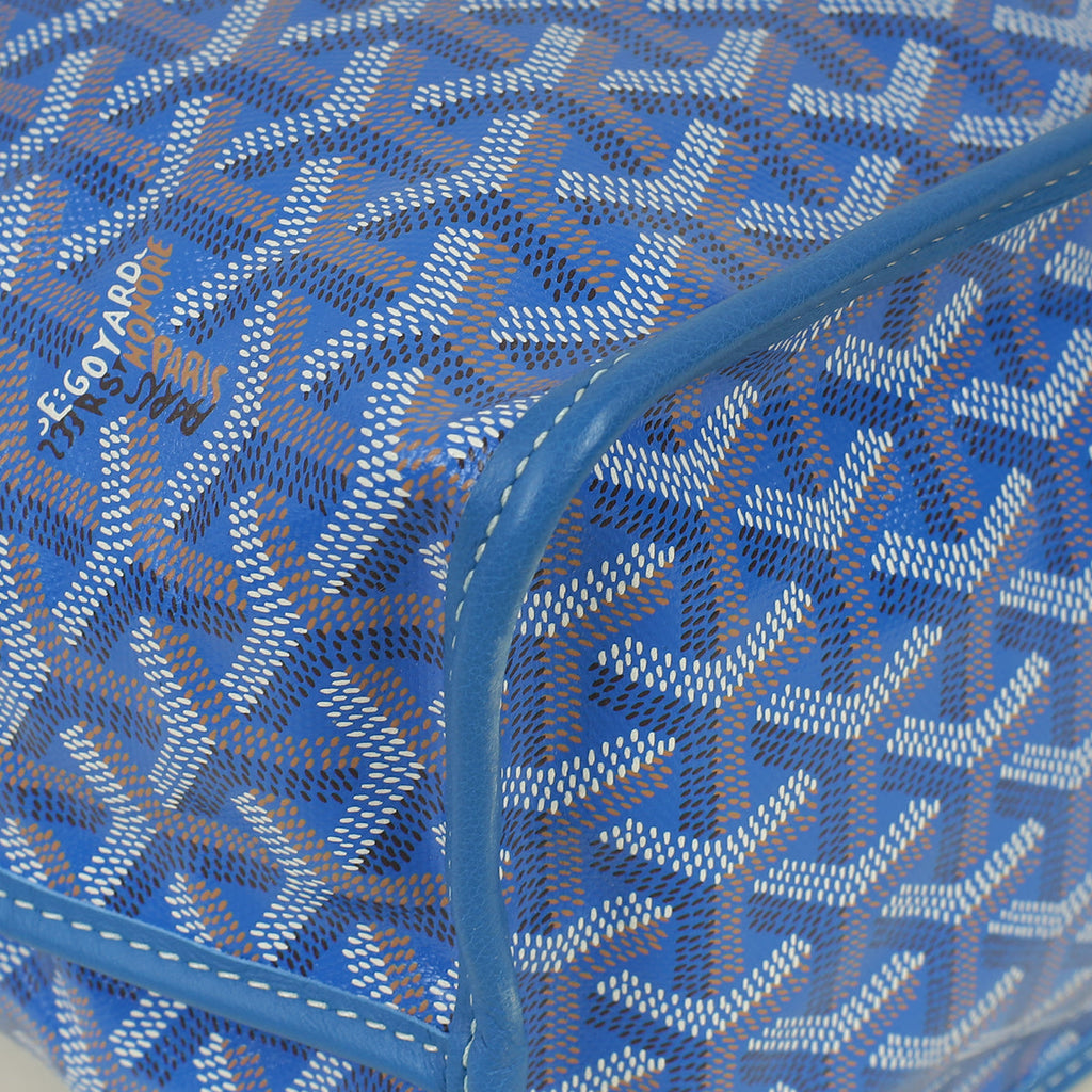 Goyard Blue Goyardine Anjou Reversible PM Bag
