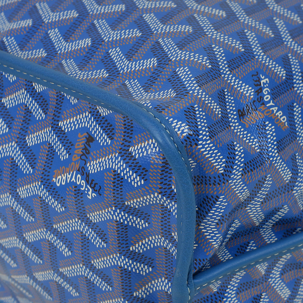Goyard Blue Goyardine Anjou Reversible PM Bag