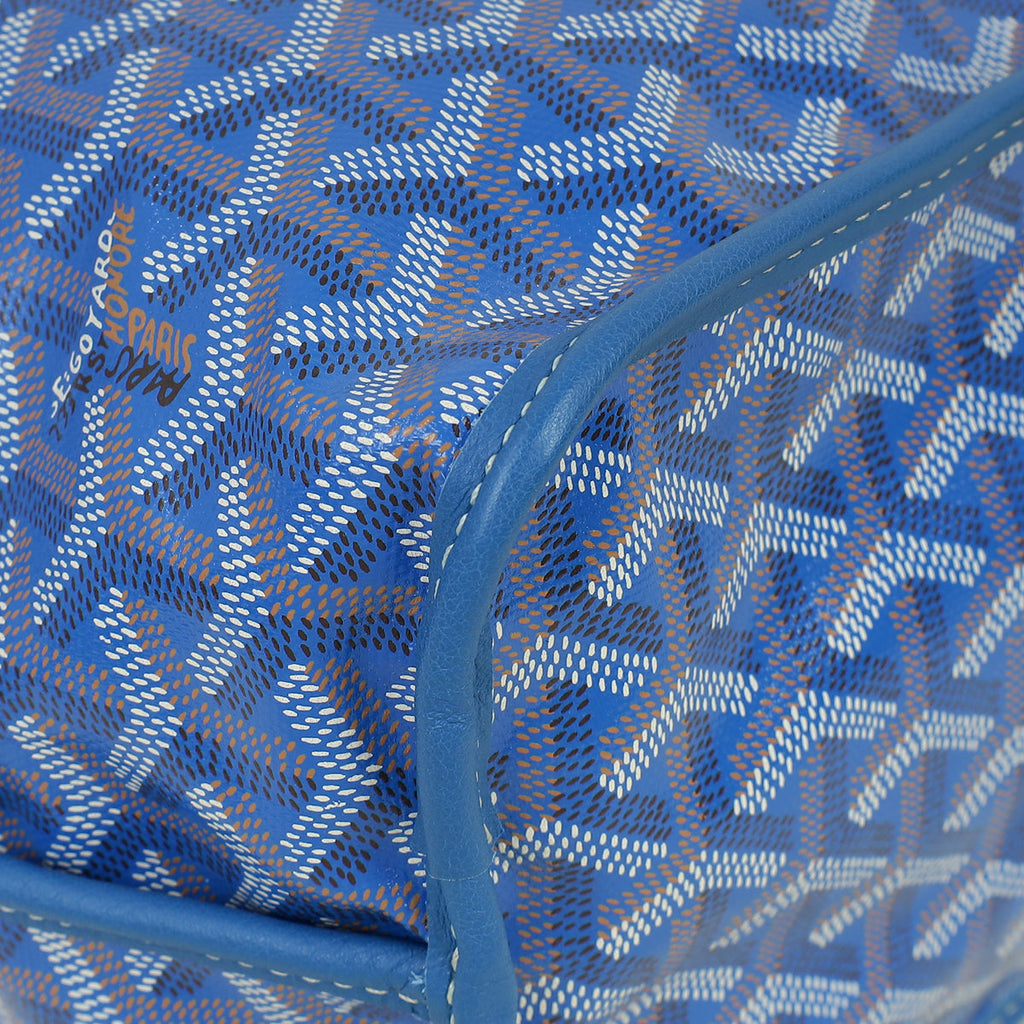 Goyard Blue Goyardine Anjou Reversible PM Bag