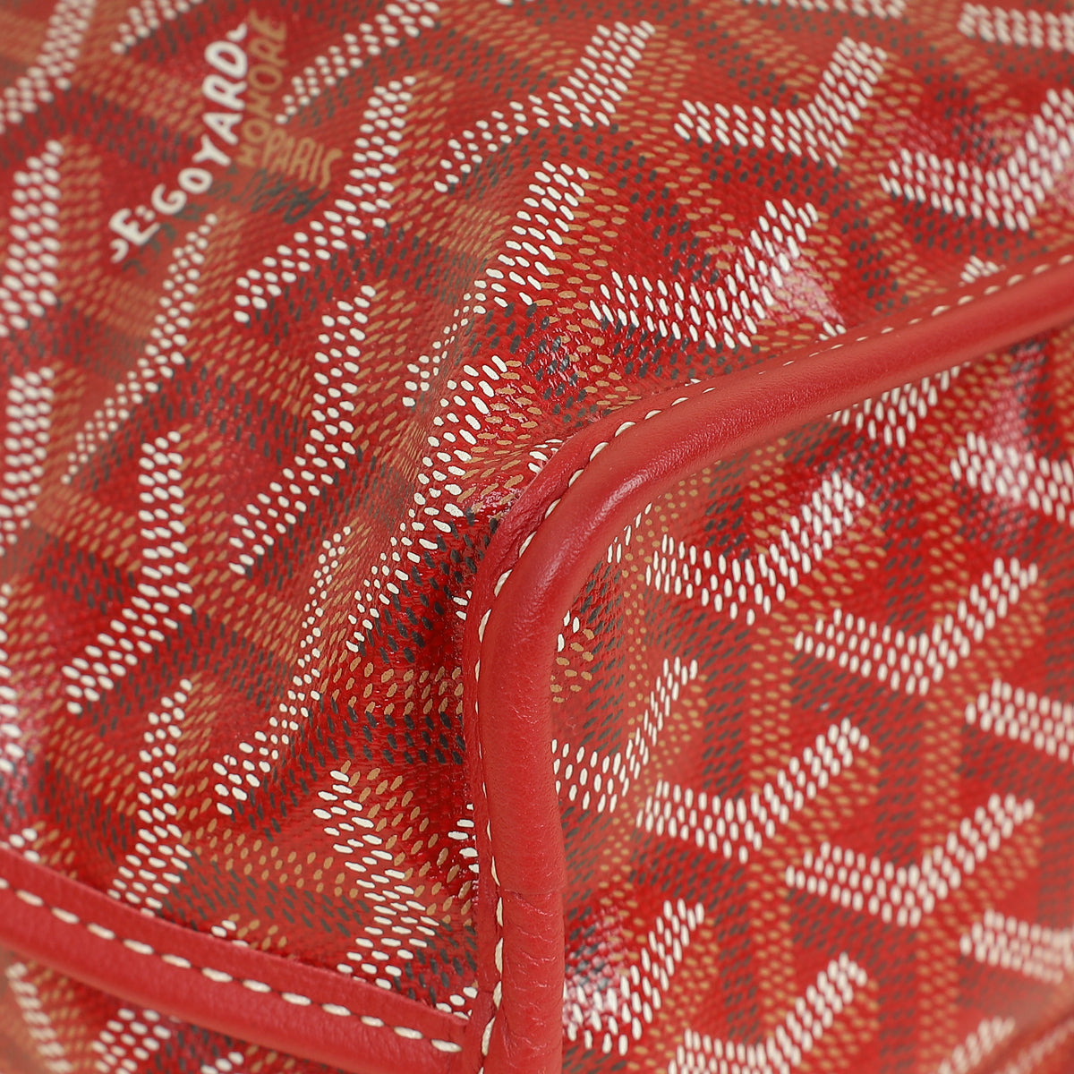 Goyard Red Goyardine Mini Anjou Reversible Bag