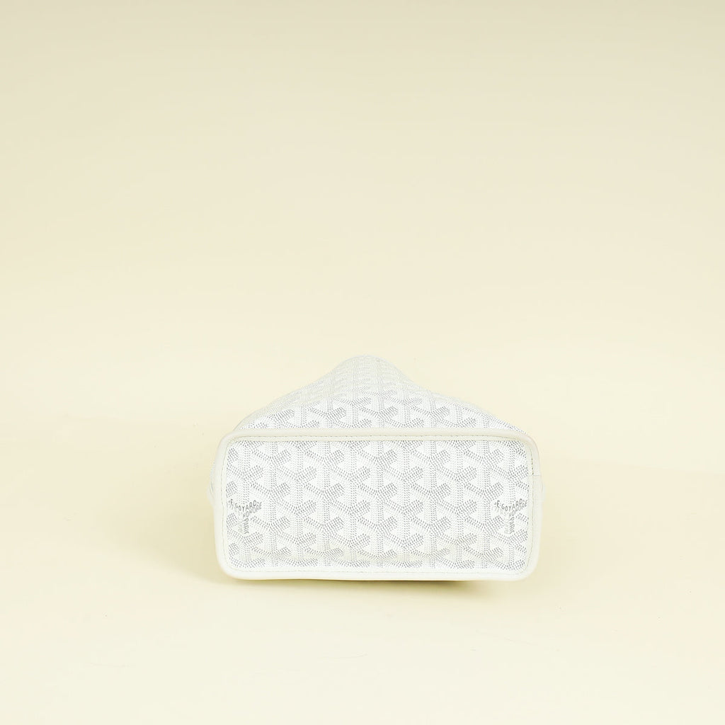 Goyard White Goyardine Mini Anjou Reversible Bag