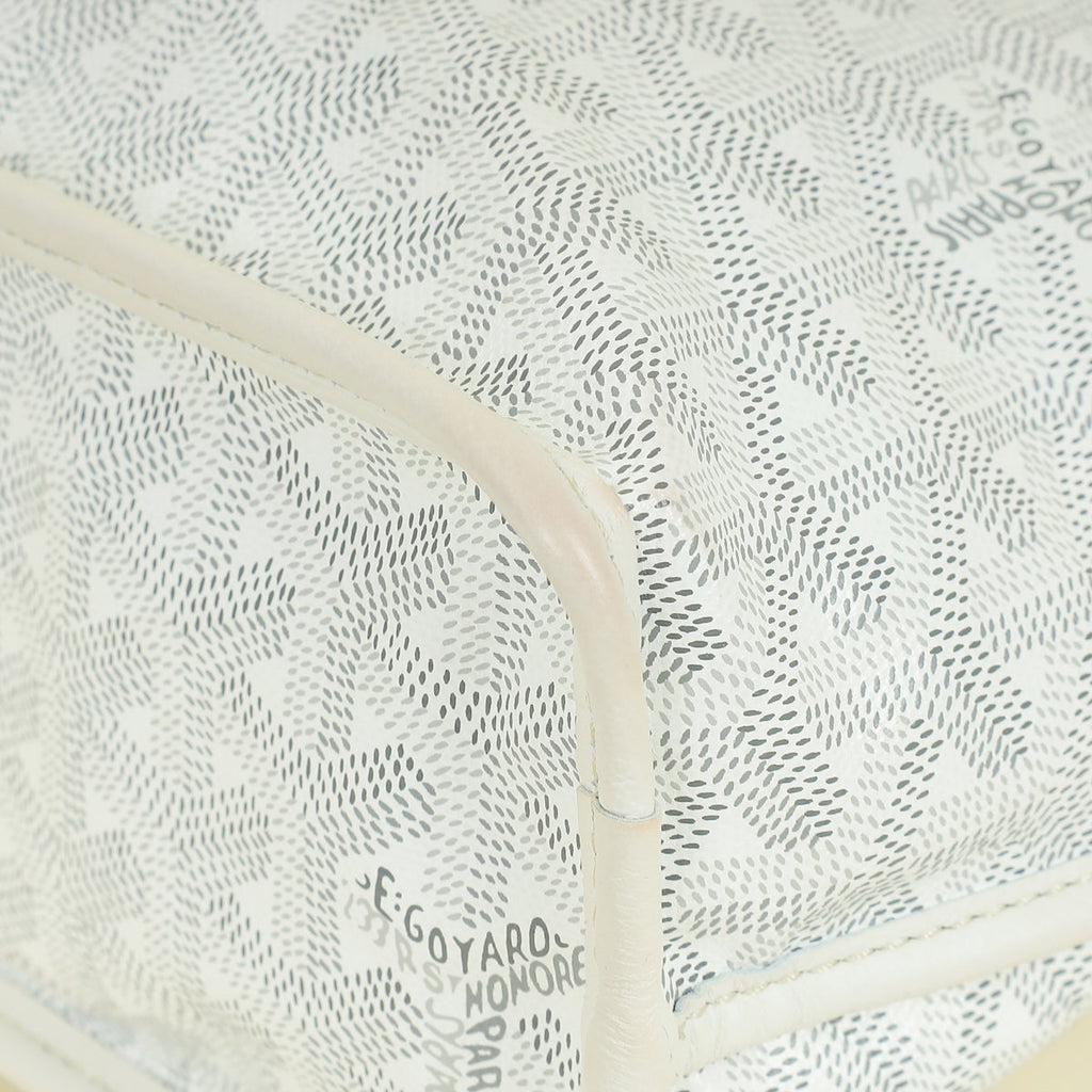 Goyard White Goyardine Mini Anjou Reversible Bag
