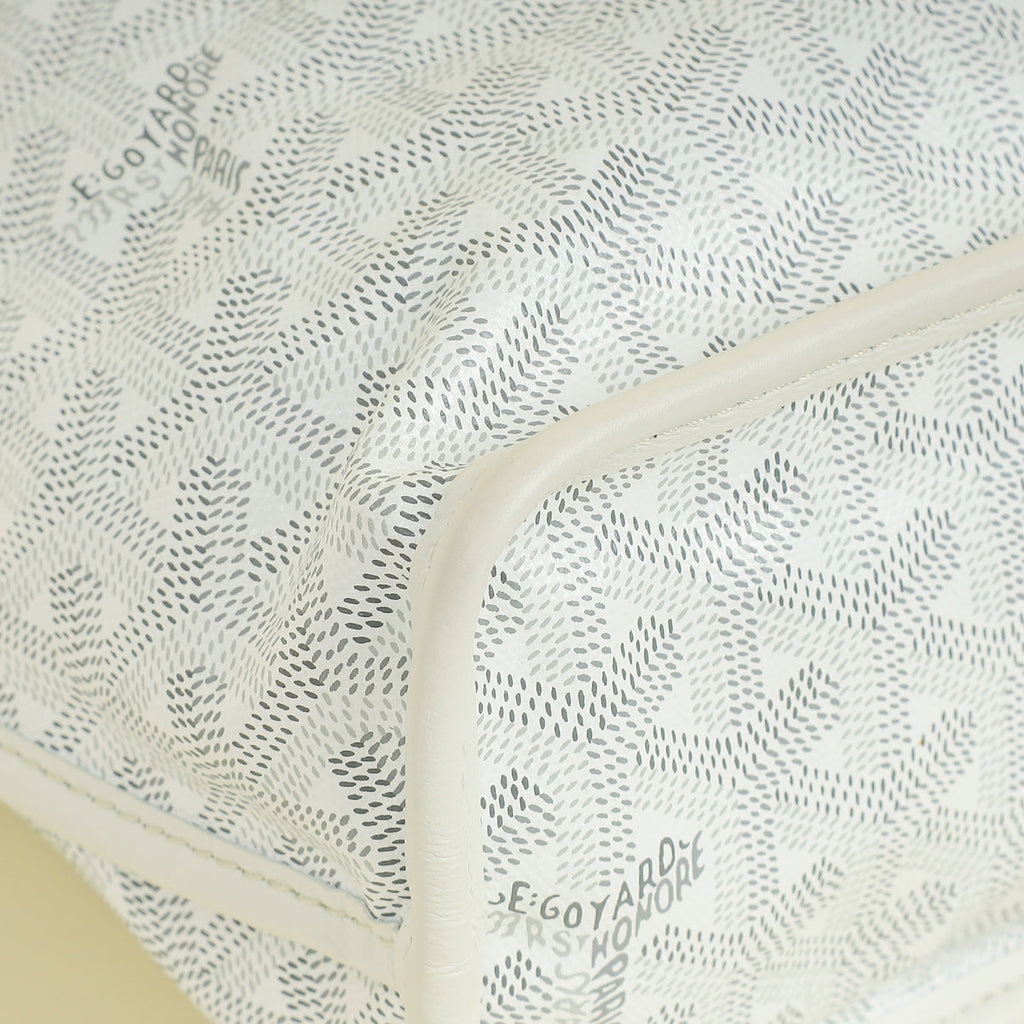 Goyard White Goyardine Mini Anjou Reversible Bag