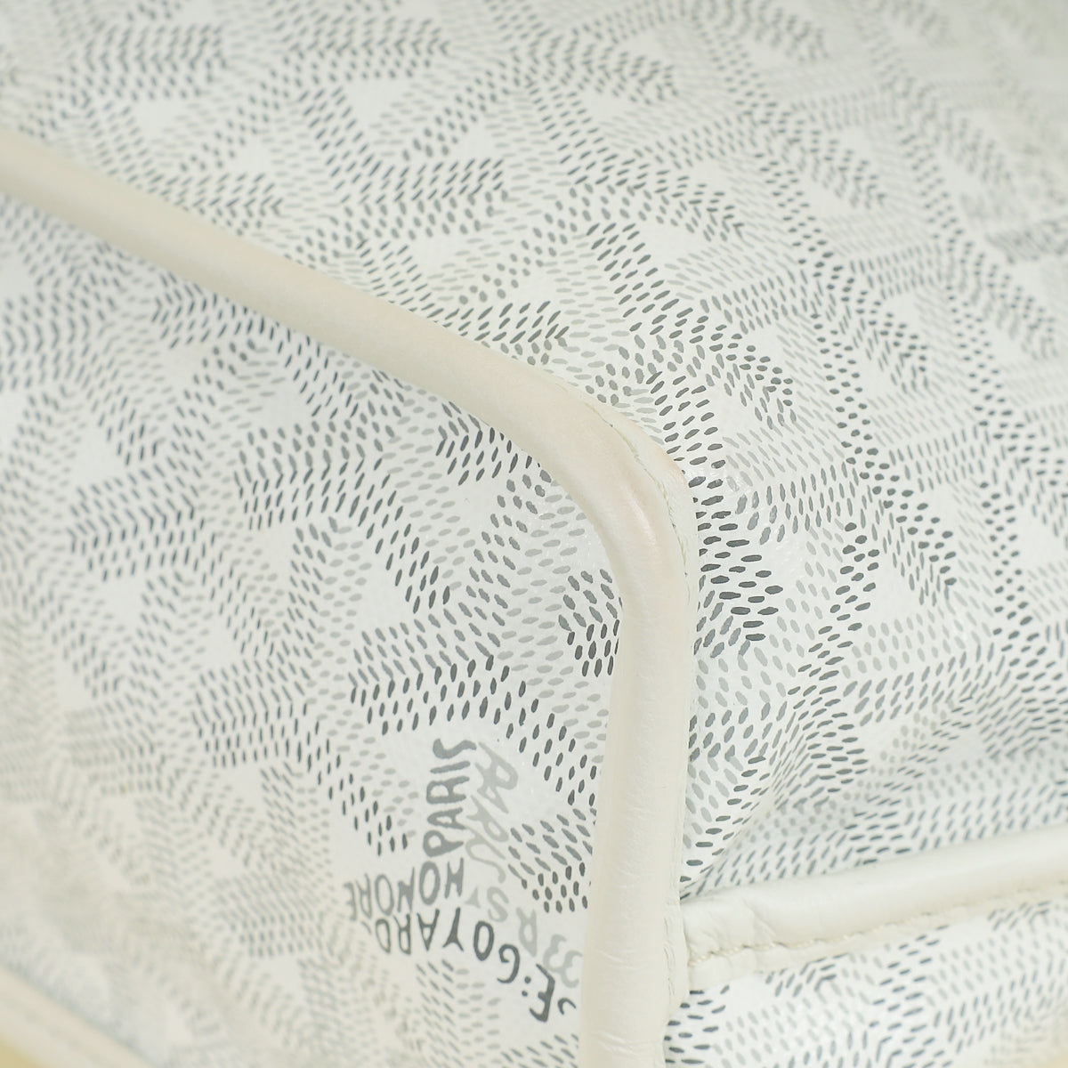 Goyard White Goyardine Mini Anjou Reversible Bag