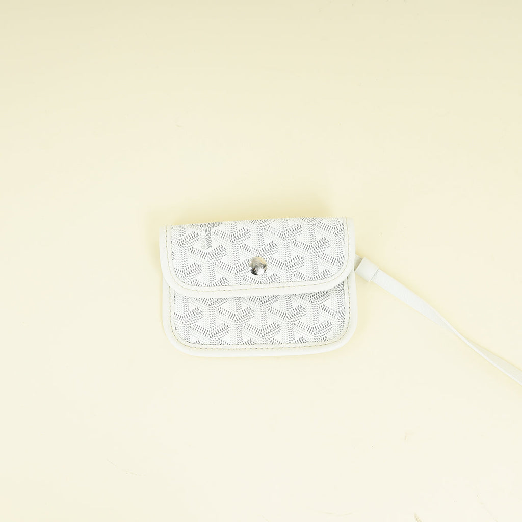 Goyard White Goyardine Mini Anjou Reversible Bag