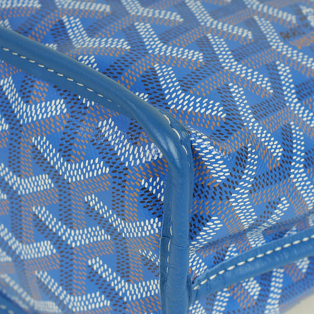 Goyard Blue Goyardine Mini Anjou Reversible Bag