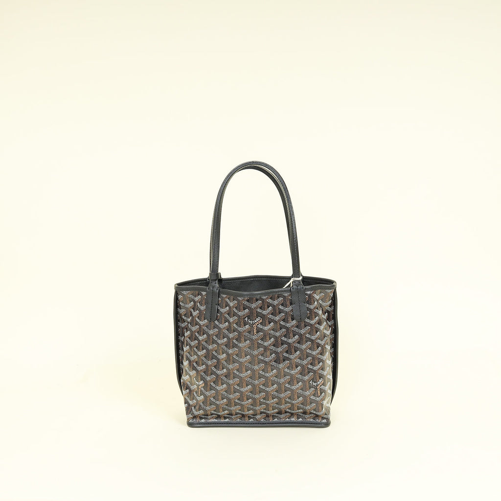 Goyard Black Goyardine Mini Anjou Reversible Bag
