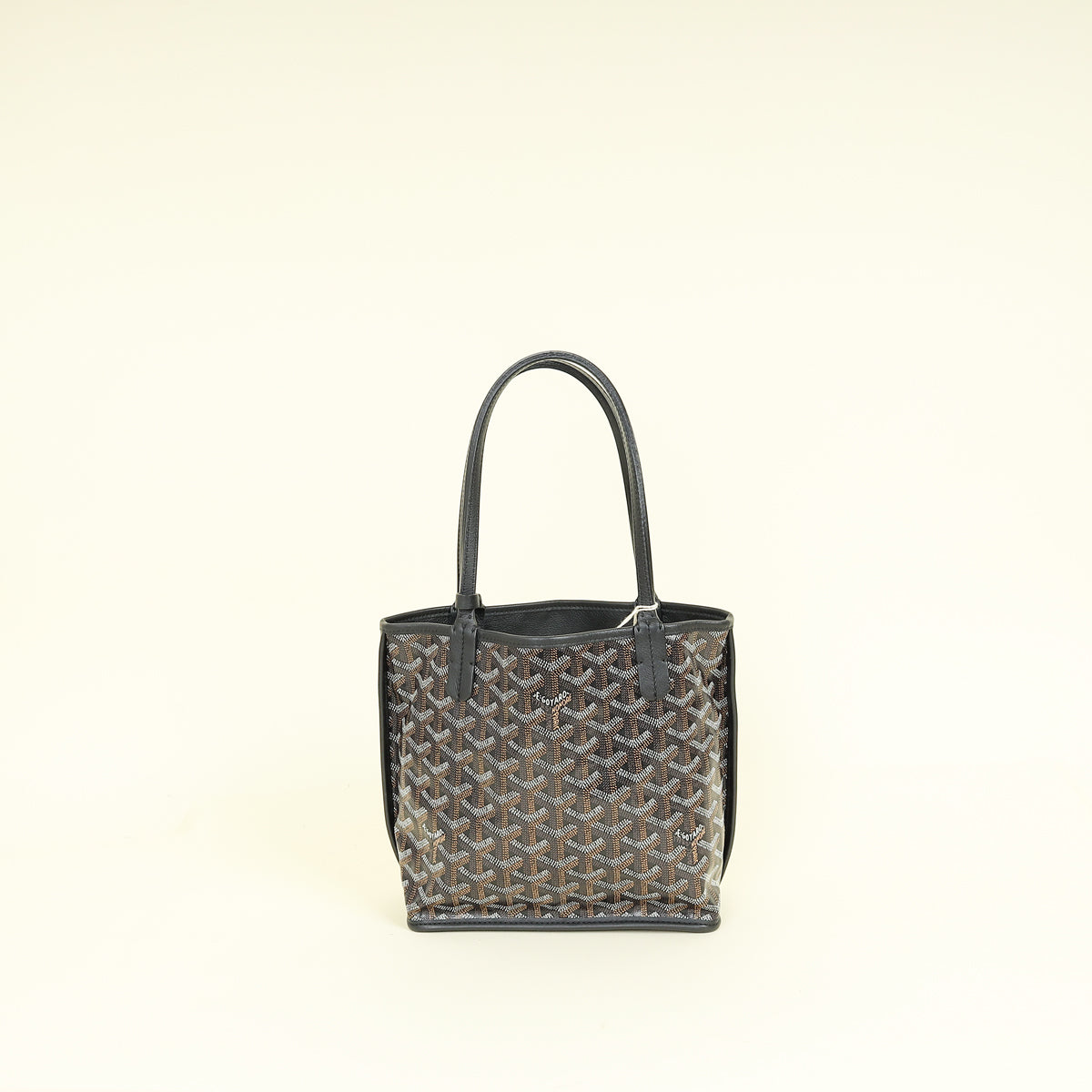 Goyard Black Goyardine Mini Anjou Reversible Bag