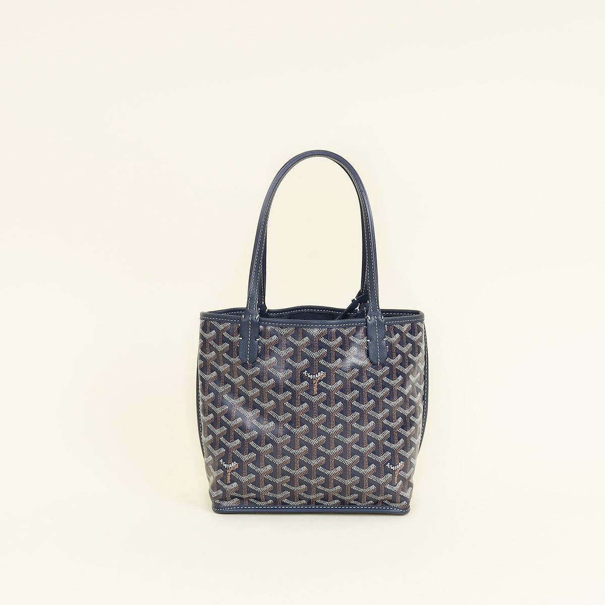 Goyard Blue Goyardine Mini Anjou Bag