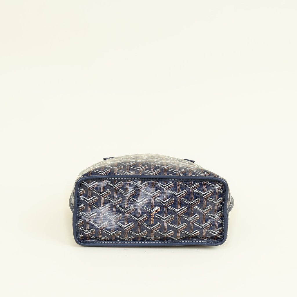 Goyard Blue Goyardine Mini Anjou Bag