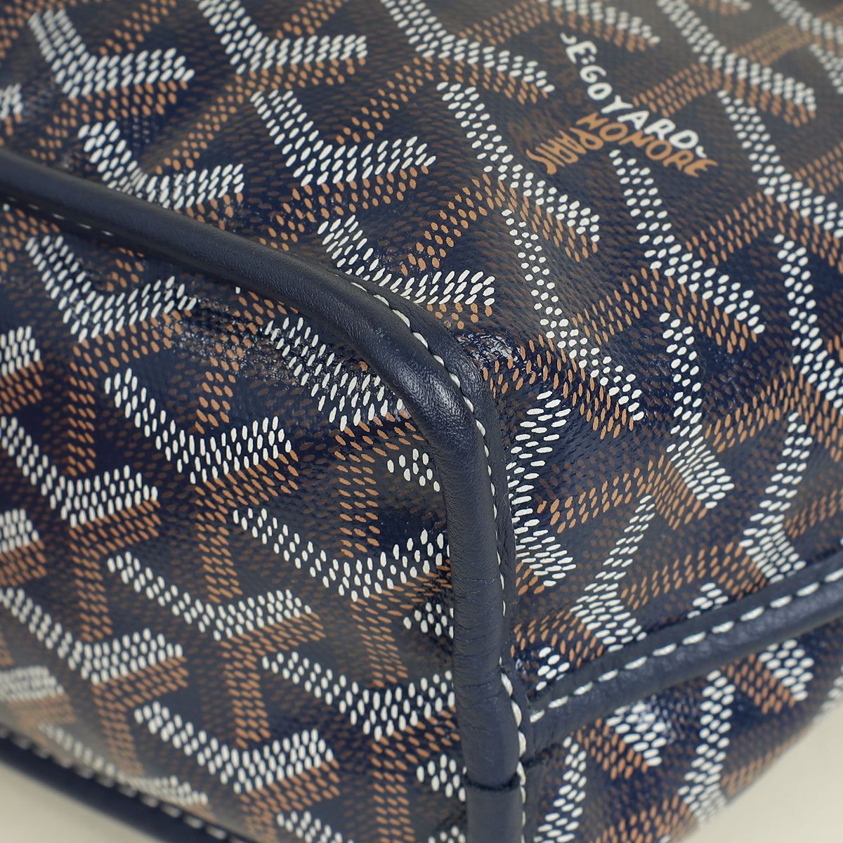 Goyard Blue Goyardine Mini Anjou Bag