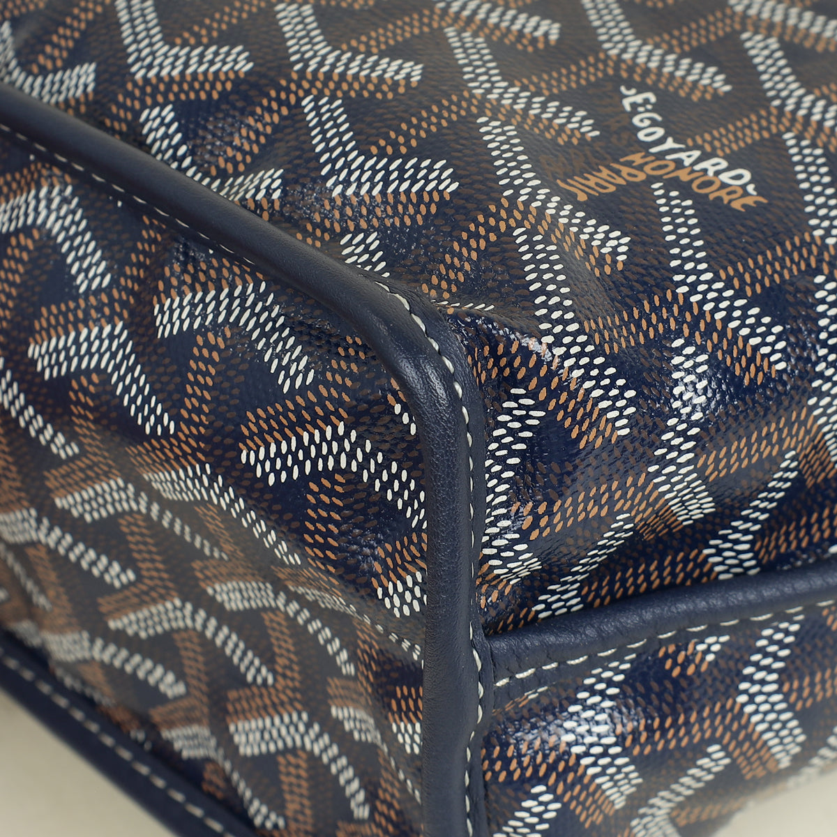 Goyard Blue Goyardine Mini Anjou Bag