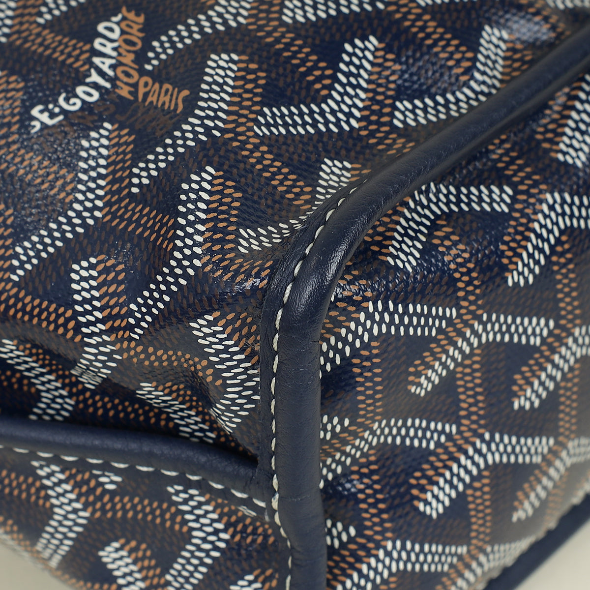 Goyard Blue Goyardine Mini Anjou Bag