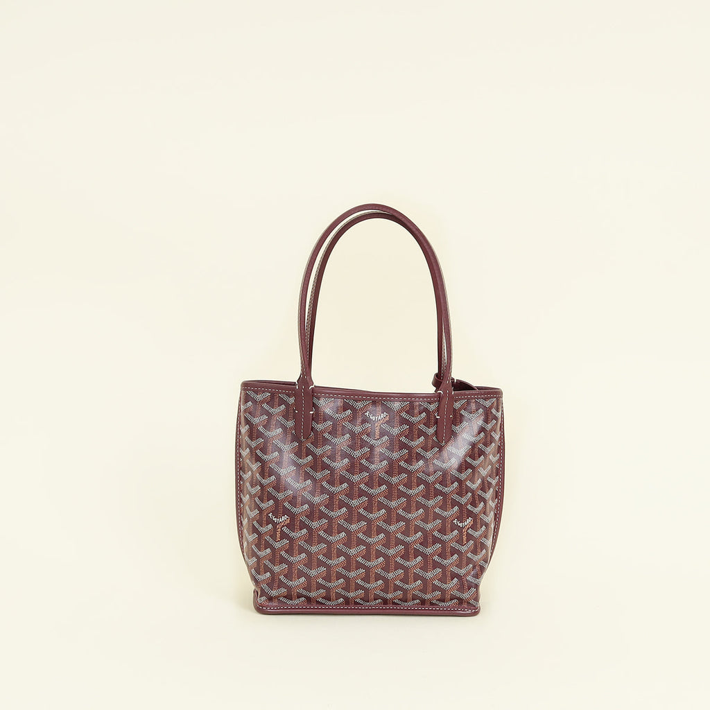 Goyard Burgundy Goyardine Mini Anjou Bag