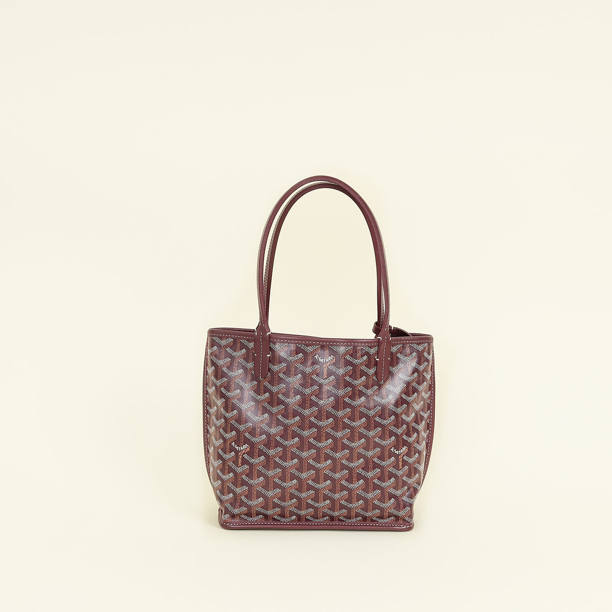 Goyard Burgundy Goyardine Mini Anjou Bag