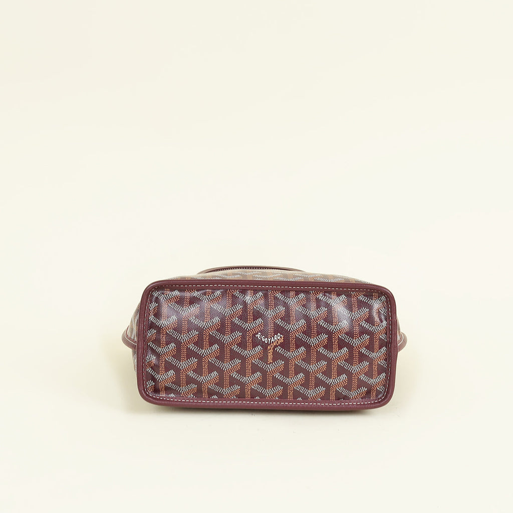 Goyard Burgundy Goyardine Mini Anjou Bag