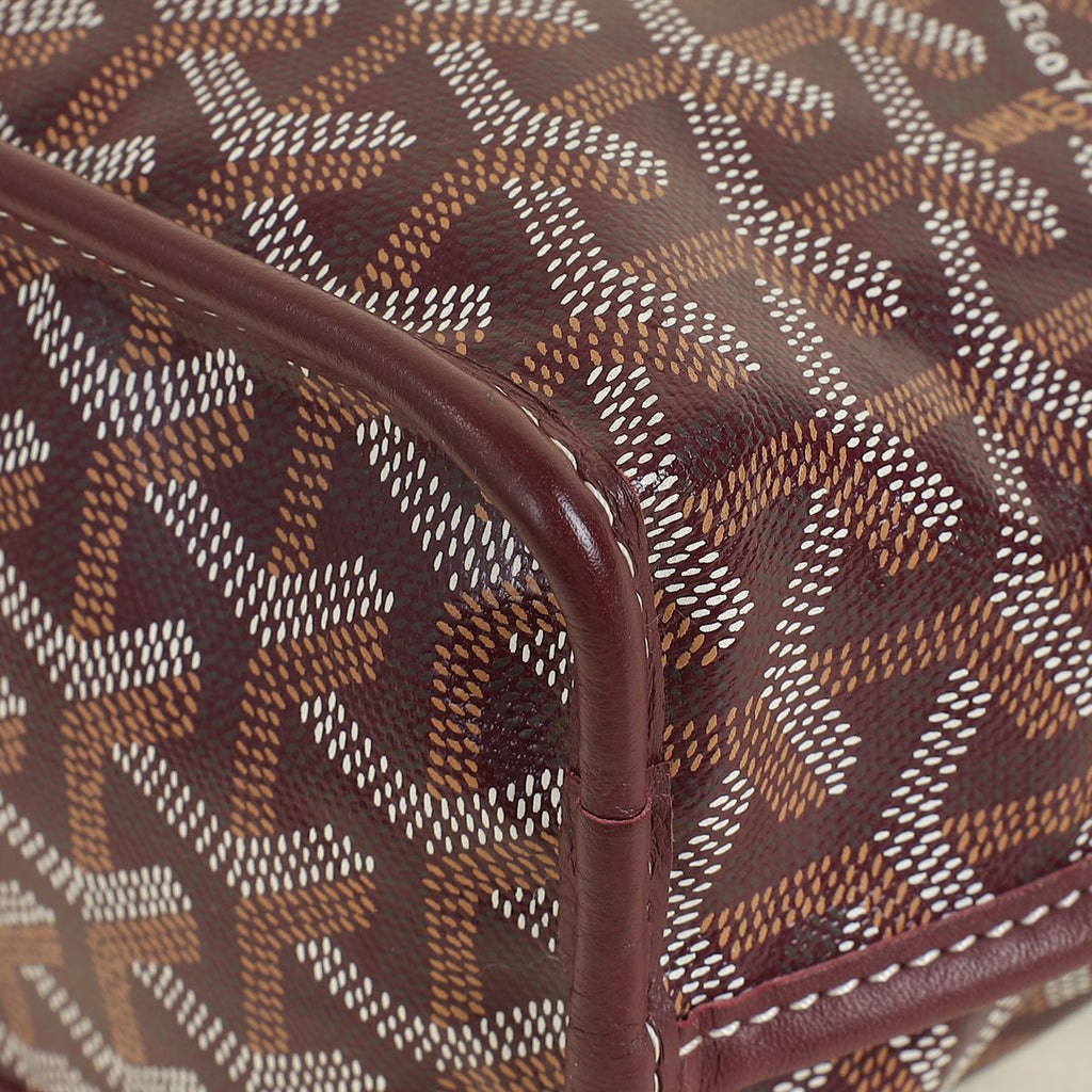 Goyard Burgundy Goyardine Mini Anjou Bag