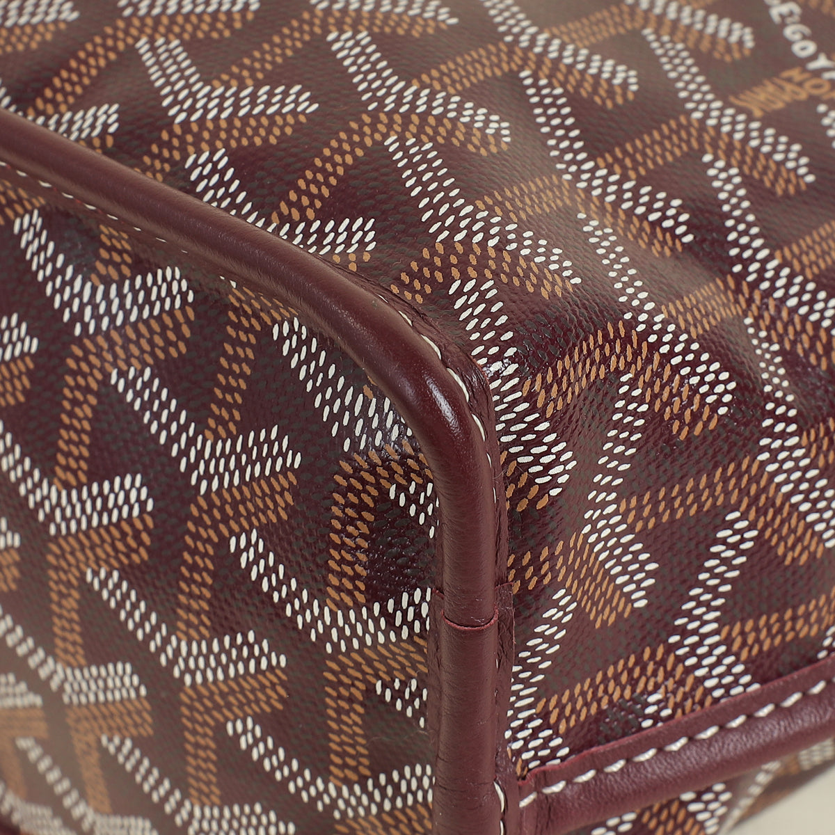 Goyard Burgundy Goyardine Mini Anjou Bag