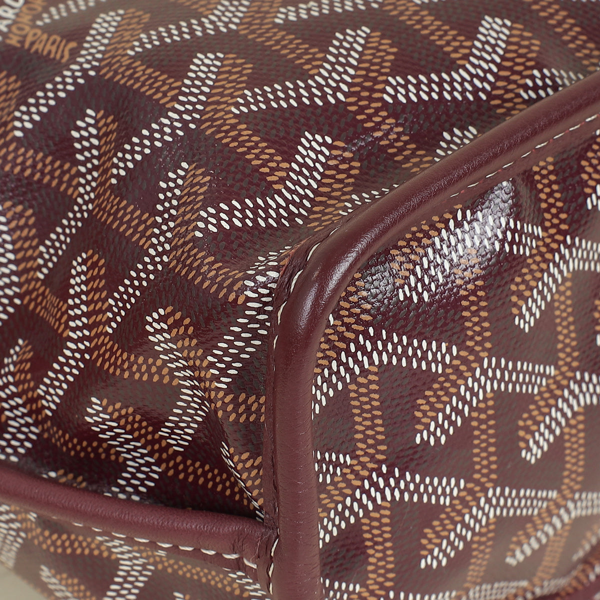 Goyard Burgundy Goyardine Mini Anjou Bag