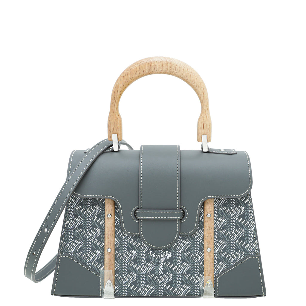 Goyard Grey Goyardine Saigon Mini Structure Bag