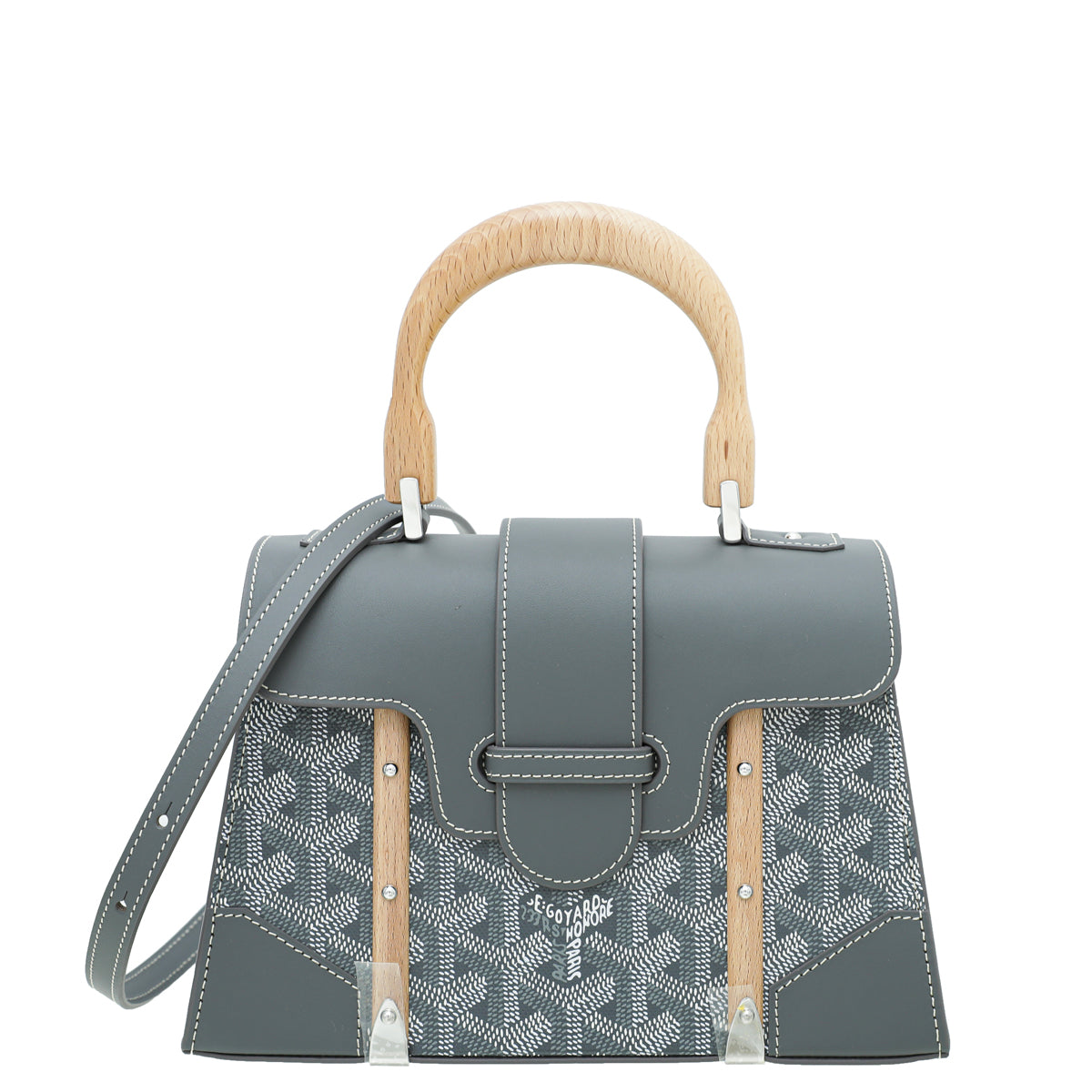 Goyard Grey Goyardine Saigon Mini Structure Bag