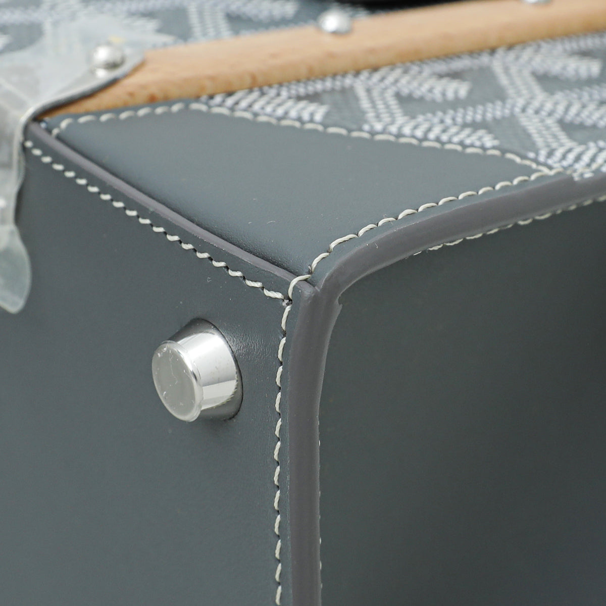 Goyard Grey Goyardine Saigon Mini Structure Bag