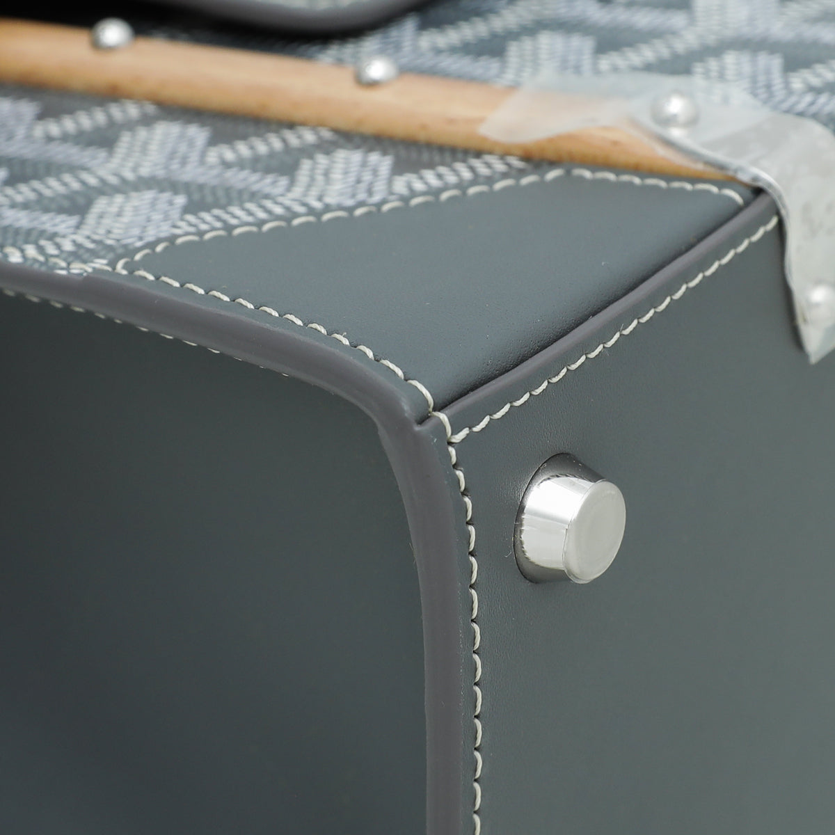 Goyard Grey Goyardine Saigon Mini Structure Bag