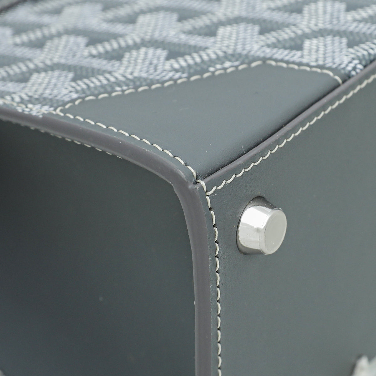 Goyard Grey Goyardine Saigon Mini Structure Bag