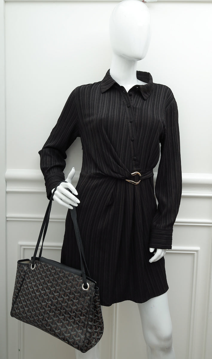 Goyard Black Goyardine Rouette Souple Tote Bag