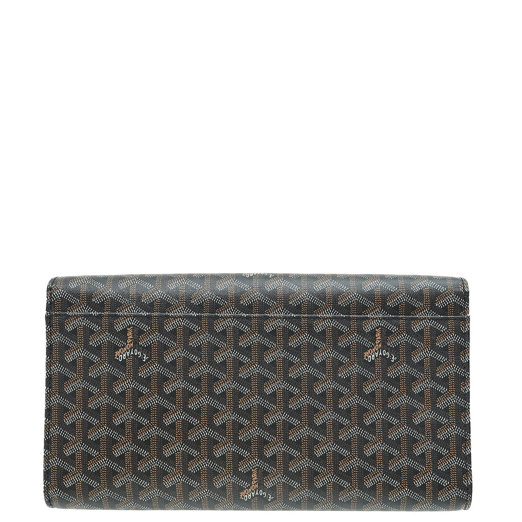 Goyard Black Goyardine Monte Carlo Clutch