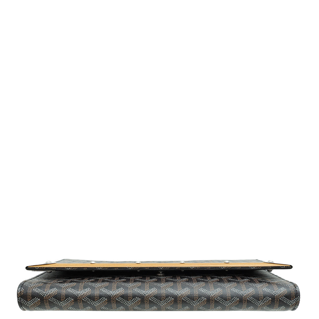 Goyard Black Goyardine Monte Carlo Clutch