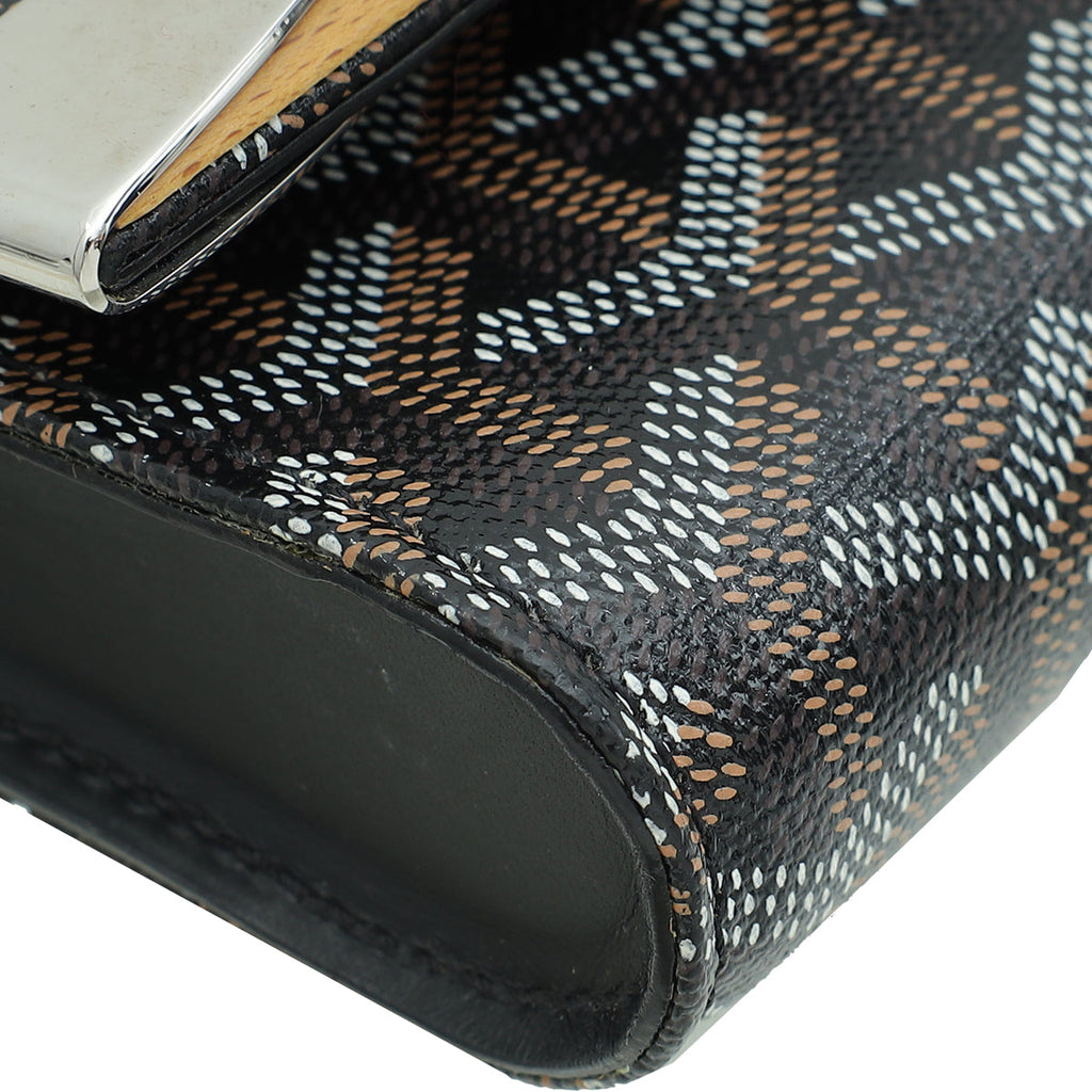 Goyard Black Goyardine Monte Carlo Clutch