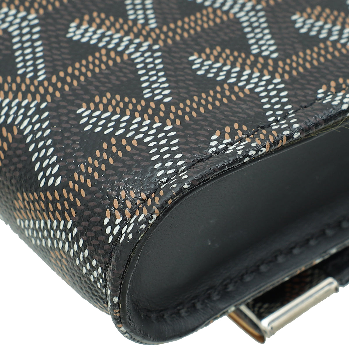 Goyard Black Goyardine Monte Carlo Clutch