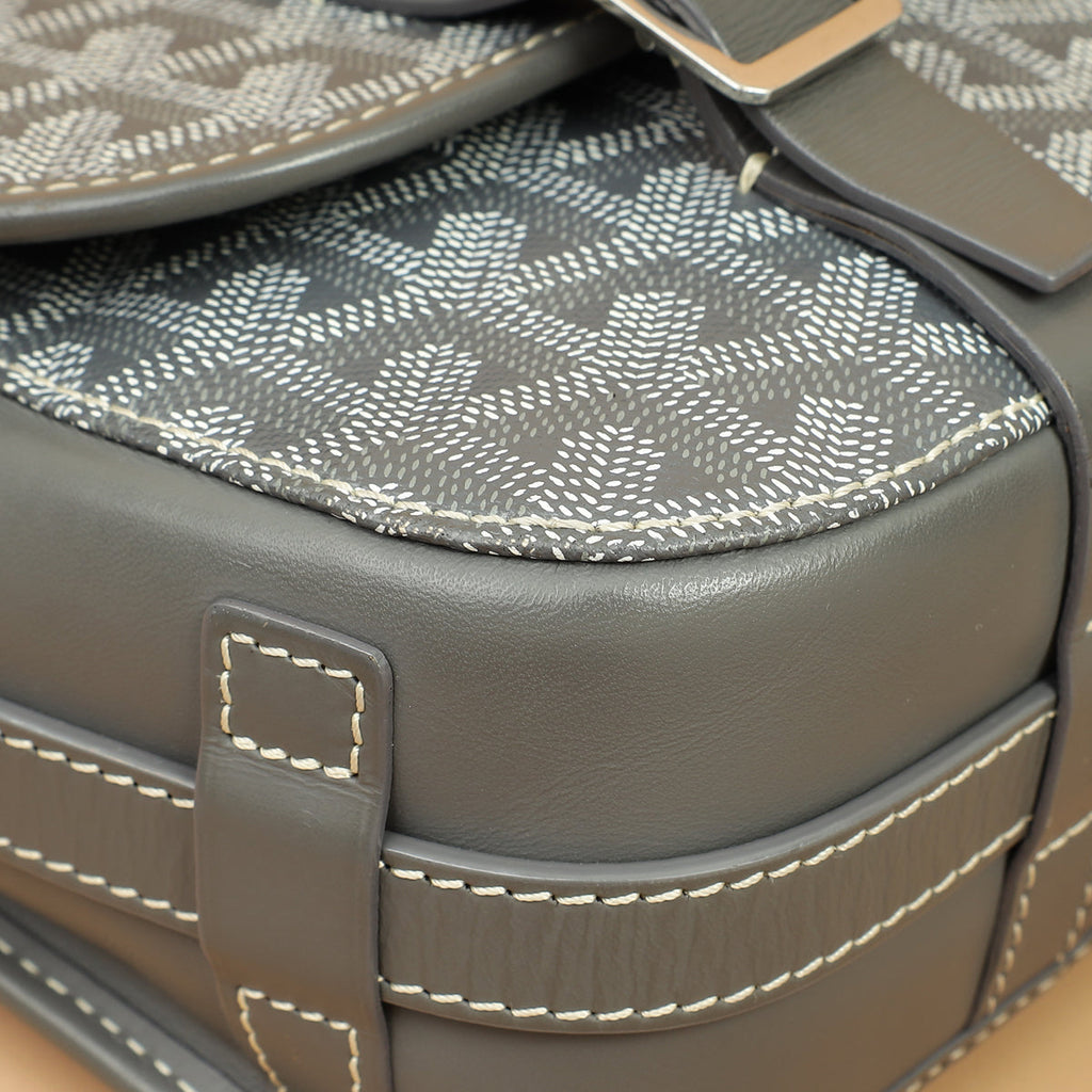 Goyard Gray Goyardine Belvedere MM Bag