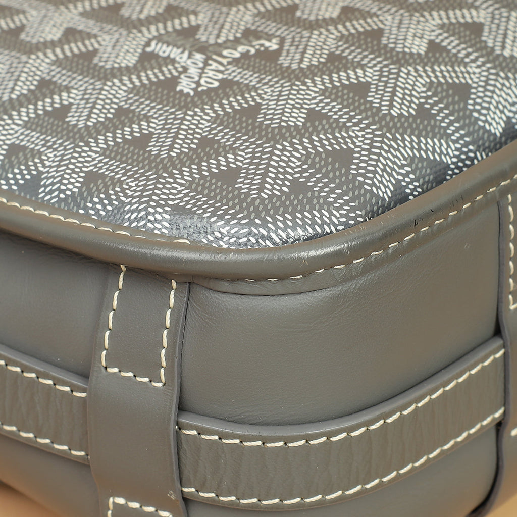 Goyard Gray Goyardine Belvedere MM Bag