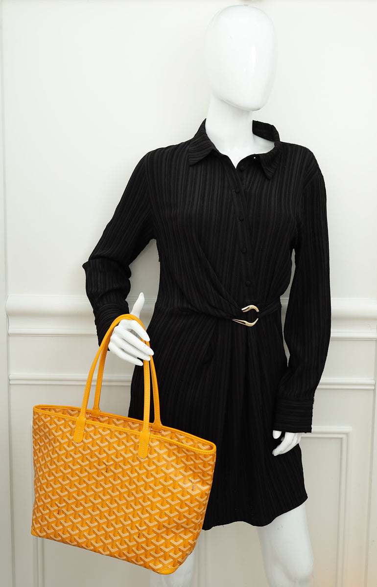 Goyard Yellow Goyardine Artois PM Bag