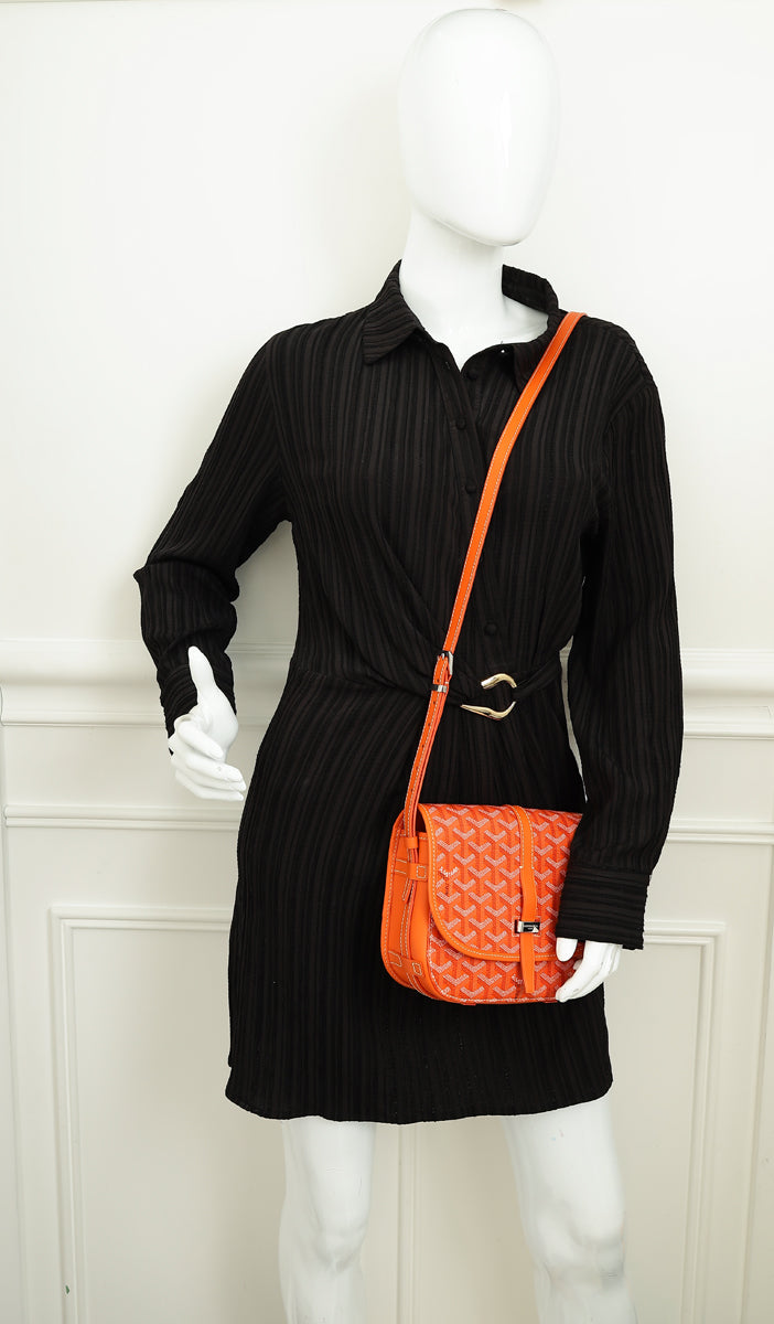 Goyard Orange Goyardine Belvedere PM  Messenger Bag