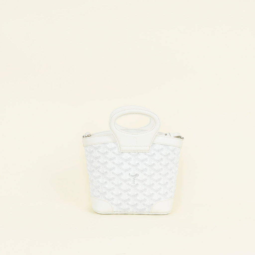 Goyard White Goyardine Beluga Mini Bag